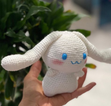 Amigurumi Cinnamoroll Doll - Free Crochet Pattern - Little World of Whimsy Cinnamoroll Amigurumi Free Pattern, Cinnamoroll Crochet Pattern Free, Crochet Cinnamoroll Free Pattern, Cinnamoroll Crochet Pattern, Crochet Cinnamoroll, Christmas Crochet Ideas, Invisible Stitch, Plushie Patterns, Kawaii Crochet