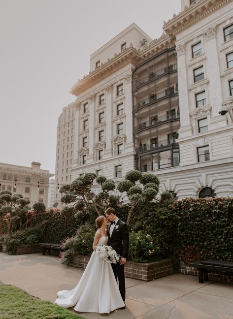 Hotel First Look Wedding, Vows Before Ceremony, Fairmont Hotel San Francisco, Hotel Photoshoot, Bay Area Wedding Venues, Sf Wedding, Wedding First Look, Fairmont Hotel, Bride And Groom Portraits