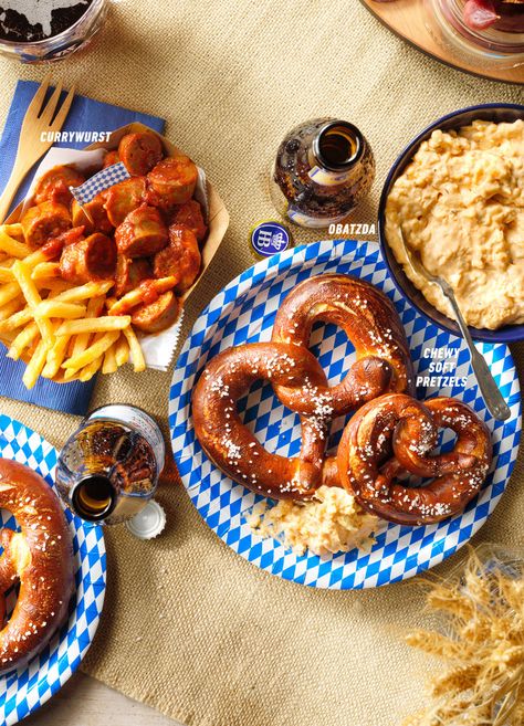 Host Oktoberfest at Home With Beer, Pretzels and Games Octoberfest Party Ideas, Octoberfest Party, Beer Pretzels, October Fest, Oktoberfest Beer, Oktoberfest Party, Fun Party Games, Soft Pretzels, Holiday Appetizers