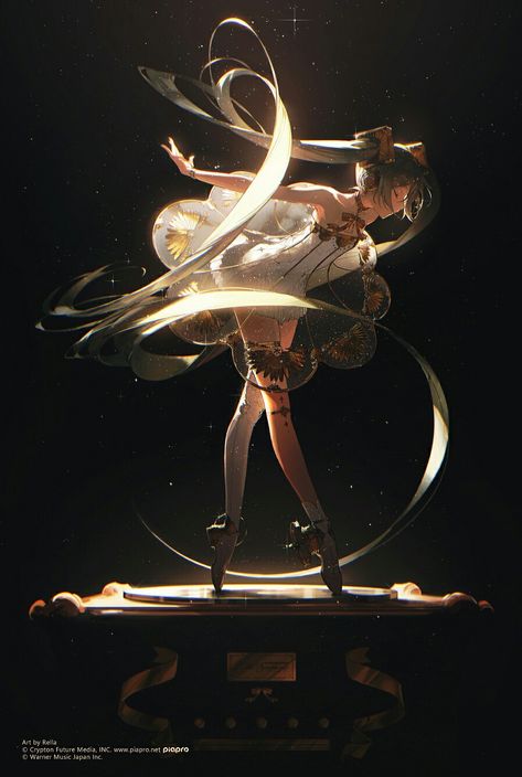 @lisapuon Dancing Reference, Lighting Composition, 판타지 아트, Pretty Art, Hatsune Miku, Anime Character Design, Aesthetic Art, Vocaloid, The Rock