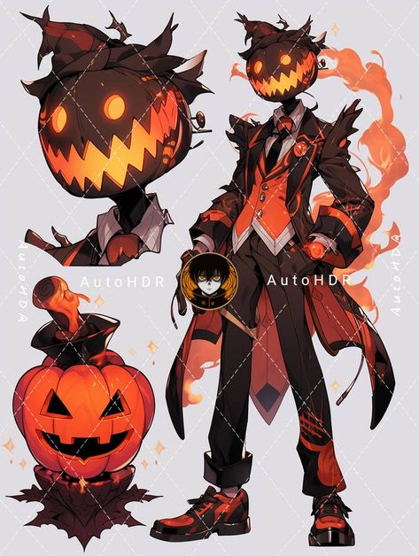 🅰️ℹ️ steals from the artists, take the designs and make them your own Fall Themed Character Design, Halloween Character Art, Jackolantern Character Design, Pumpkin Oc Drawing, Pumpkin Oc, Autumn Character Design, Halloween Character, Halloween Character Design, Owl Demon Character Design