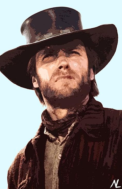 Amazon.com: Clint Eastwood Illustration - Cowboy Western Man with No Name Hollywood Icon Pop Art Poster Print (11x17 inches): Posters & Prints Clint Eastwood Cowboy, Clint Eastwood Dirty Harry, Name Illustration, Man With No Name, American Boys, Dirty Harry, Western Film, Vader Star Wars, Spaghetti Western