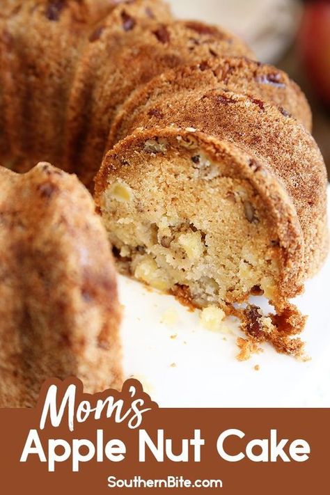 Nut Cake Recipes, Apple Nut Cake Recipe, Cake Recipes Easy, Fall Eats, Nut Cake, Fall Cake, Mini Bundt, Fall Cakes, Apple Cake Recipes