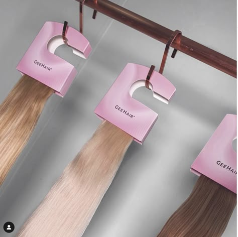 Packaging Hair Extensions, Hair Extensions Packaging Ideas, Hair Extension Branding Ideas, Hair Extension Packaging Ideas, Hair Extensions Branding, Hair Extension Display Ideas, Hair Extensions Display, Wigs Storage Ideas, Hair Packaging Ideas