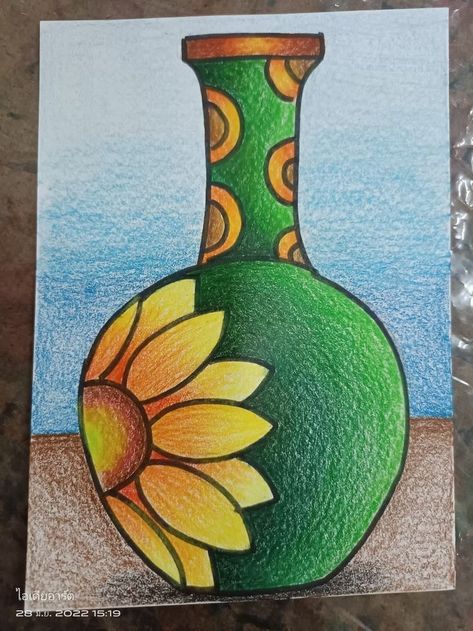 Shading Drawing For Kids, Colored Pencil Artwork Ideas, Arte Aesthetic, Buddhist Art Drawing, Kids Canvas Art, Art Kits For Kids, Easy Art For Kids, Nature Art Drawings, Kids Art Class