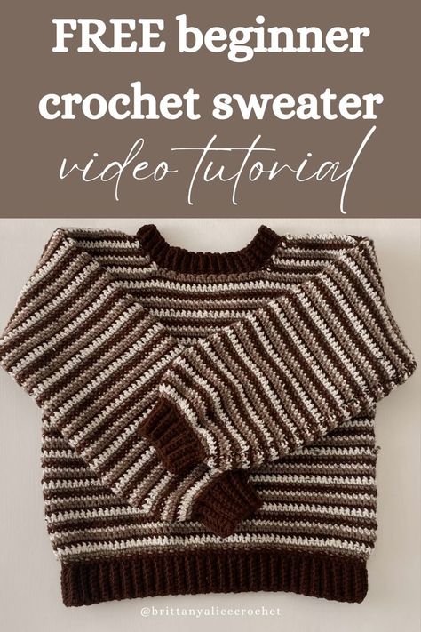 Never crocheted a sweater before? I've got you! With this exhaustive step-by-step beginner crochet tutorial I will show you how to make your own crochet sweater. #crochetsweaterpatternfree #crochetsweaterideas Crochet Sweater Ideas, Crochet Sweater Tutorial, Sweater Pattern Free, Chunky Yarn Crochet Pattern, Crochet Sweater Pattern Women, Free Crochet Sweater, Crochet Jumper Pattern, Sweater Tutorial, Crochet Sweater Design