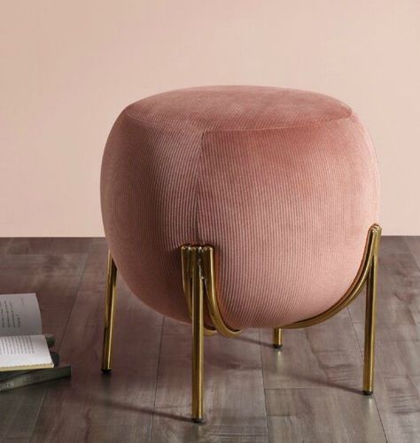 20 poufs and ottomans that add some wow-factor to your home - Living in a shoebox Poufs & Ottomans, Versatile Furniture, Fabric Ottoman, Round Ottoman, Upholstered Ottoman, Linen Upholstery, Pouf Ottoman, Everly Quinn, Mid Century Modern Design