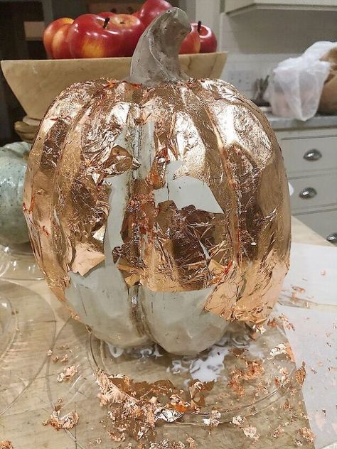 Pumpkin Crafts Diy, Celebrating Samhain, Decorated Pumpkins, Copper Pumpkins, Diy Pumpkins Crafts, Fall Diys, Pumpkin Patterns, Fall Pumpkin Crafts, Pumpkin Craft