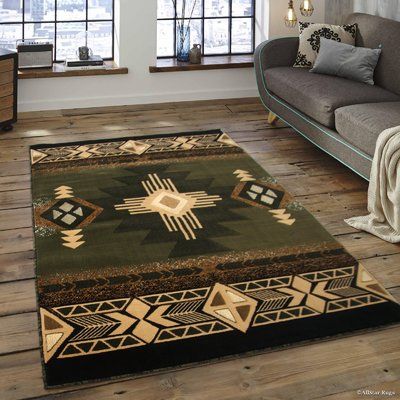 Native American Rug, Southwestern Rug, Styl Boho, Green Area Rugs, Southwestern Style, Retro Chic, Accent Rugs, Living Room Carpet, Styl Vintage