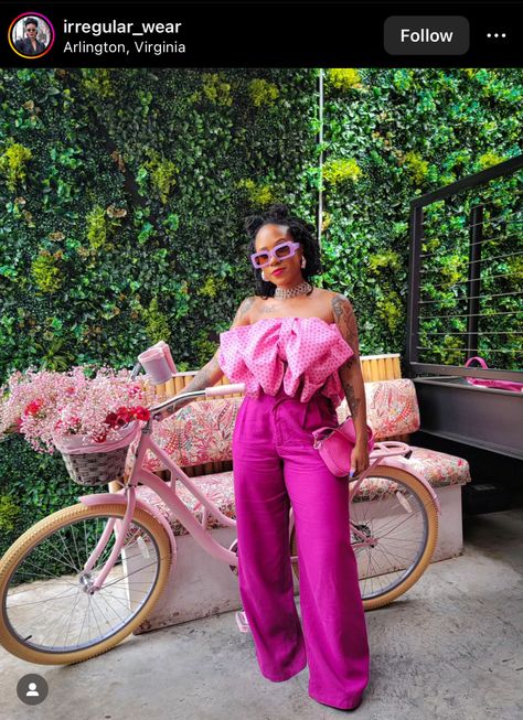 Monochromatic Outfit Pink, Monochromatic Pink Outfit, High Tea Party Outfit, Amazon Sunglasses, Amazon Pants, Fashion Collection Inspiration, The Barbie Movie, African Print Maxi Skirt, The Color Pink