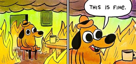 This Is Fine Dog, This Is Fine Meme, Patrick Spongebob, Mitch Hedberg, The Awkward Yeti, Cersei Lannister, Dump A Day, Meme Template, Cs Go