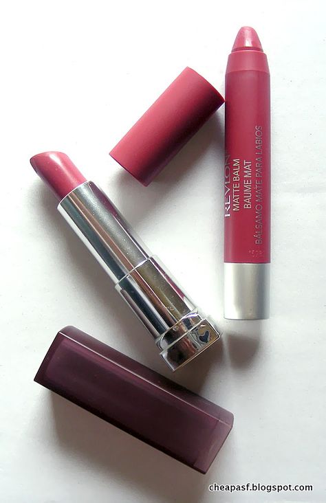 Revlon Matte Balm in Sultry vs. Maybelline Creamy Matte Lipstick in Touch of Spice Charlotte Tilbury Lipstick Swatch, Maybelline Creamy Matte Lipstick, Revlon Matte Balm, Lipstick Guide, Kiss Proof Lipstick, Revlon Matte, Traveling Fashion, Too Faced Lipstick, Touch Of Spice