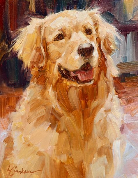 Cheri Christensen, Arte Ganesha, Golden Retriever Painting, Pet Portrait Paintings, Dog Portraits Painting, Arte Peculiar, Oil Painting Inspiration, 강아지 그림, Arte Sketchbook