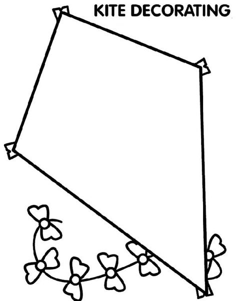 Kite Template, Super Coloring Pages, Train Template, Kite Designs, Wake Ideas, Spring Coloring Pages, Math Coloring, Johanna Basford Coloring Book, Coloring Page Ideas