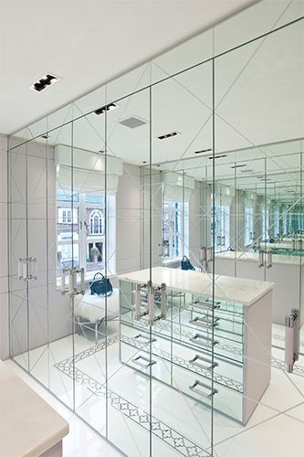 The Mirrored Brooklyn Closet You'll Wanna Move Into #refinery29 (or make you stock up on windex) Custom Closet Doors, Walk In Closet Organization, Organizing Walk In Closet, Closet Mirror, Custom Closet Organization, Contemporary Closet, Mirrored Doors, Mirror Closet Doors, Build A Closet