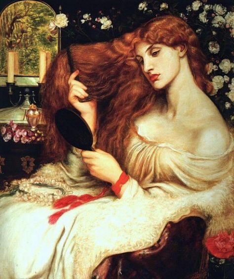 A look at the Sumerian Goddess and Jewish Demoness, Lilith. Today she is a symbol of women's independence and power. Lady Lilith, Gabriel Rossetti, Dante Gabriel Rossetti, A Woman, Mirror, Hair, White, Black