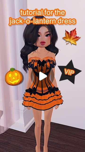 ♡ on Instagram: "tutorial on how to make the jack-o-lantern dress with vip 🎃 should i do more halloween looks?   #dresstoimpress #roblox #dti #dresstoimpressroblox #robloxedit #trending #outfitinspo #robloxedits #halloween #fall #spookyseason #pumpkinspice #fallfashion" Halloween Pumpkin Dress Dti, Di New Codes Halloween Update, Dti Theme Trick Or Treat, Trick Or Treat Dti Outfits, Halloween Dti Non Vip, Halloween Dress To Impress No Vip, Halloween Dti Codes, Dti Codes Halloween, Di Halloween Update