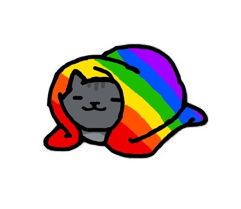 Lgbt Drawings, Cat Flag, Lgbt Sticker, Flag Drawing, Gay Sticker, Cat Doodle, Lgbt Flag, Pride Stickers, Lgbt Love