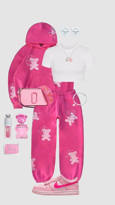 Outfit With Shoes, Mode Harajuku, Pink Streetwear, Your Adorable, Teen Swag Outfits, Cute Nike Outfits, Casual Preppy Outfits, Trendy Outfits For Teens, Cute Lazy Day Outfits