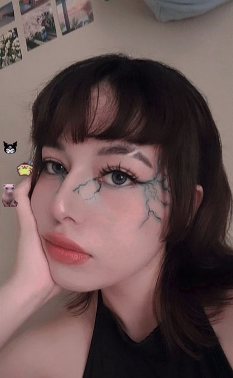 Makeup SK Thunderous Inspired Straykids Makeup Inspiration, Skz Inspired Makeup, Skz Makeup Inspired, Stray Kids Makeup Inspired, Stray Kids Inspired Makeup, Straykids Makeup, Stray Kids Makeup, Thunder Makeup, Skz Makeup