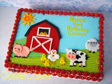 Farm Birthday Cakes, Farm Animal Cakes, Barnyard Birthday Party, Farm Theme Birthday, Farm Animal Party, Farm Animals Birthday Party, Farm Themed Birthday Party, Farm Cake, Barnyard Party