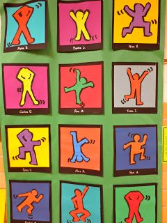 Keith Haring collage. From Zilker Elementary Art Class: Zilkers 2013 School-wide Student Art Show! Student Art Show, 3rd Grade Art Lesson, Third Grade Art, Keith Haring Art, Elementary School Art, Haring Art, 2nd Grade Art, 6th Grade Art, 4th Grade Art