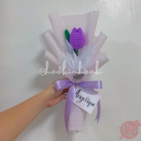 Thank you so much for availing single bouquet of purple tulip. 😊💜🌷 This bouquet is available on hand. DM us to order. =) #anniversarygift #bouquetwrapping #crochetdaisy #flowers #crochetrose #mothersdaygift #flowerbouquet #crochettulip #brideflower #bridalshowergift #crochetsunflower #fathersdaygift #teachersdaygift #crochetlavender #monthsarygift #crochetflowerbouquet #bouquet #crochetph #birthdaygift Tulip Single, Monthsary Gift, Single Bouquet, Crochet Tulip, Bouquet Delivery, Crochet Bouquet, Tulip Bouquet, Crochet Daisy, Bouquet Wrap