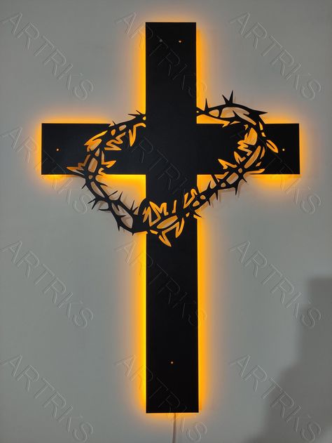 This handcrafted piece isn't just a sign; it's a beacon of your Christ jesus allegiance. It's meticulously designed to capture the spirit and excitement of the life, making it a unique conversation starter among friends and fellow fans. Trust in our dedication to quality and creativity, and let this authentic, eye-catching LED sign brighten up your space and your love for the Christ jesus. Whether it's a gift for yourself or a fellow fan, This sign is enough to put a cross in every Christ jesus Christian Easter Gifts, Wall Art Work, Cross Pictures, Sign Of The Cross, Cross Art, Christian Pictures, Led Controller, Christian Decor, Custom Metal Signs