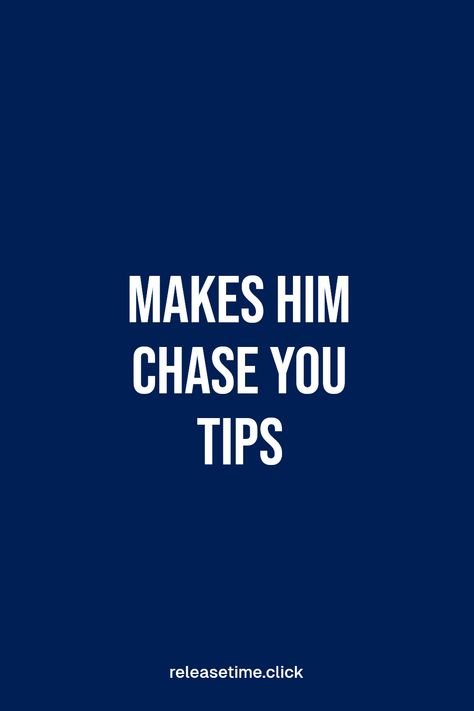 Looking to grab the attention of someone special and have them chase after you? Discover effective tips and tricks that will ignite his interest. From the right body language to the perfect conversation starters, learn how to make yourself appealing without losing your uniqueness. With simple yet proven strategies, you can get him wanting to get closer How To Make Him Chase You, Make Him Chase You, Ways To Show Love, Mutual Respect, Guided Journal, Knowing Your Worth, Make Yourself, Effective Communication, Feeling Special