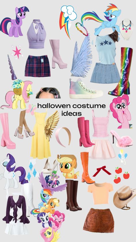 #mylittlepony #halloween #fall #autumn #october #costume #mlp #viral Purim Costumes, Friend Costumes, Classy Halloween Costumes, My Little Pony Costume, Trio Halloween Costumes, Autumn October, Pretty Halloween Costumes, Duo Halloween Costumes, Hallowen Costume