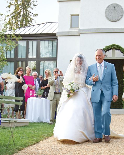 Something Blue Wedding Ideas, Father Of The Bride Attire, Father Daughter Wedding, Blue Wedding Ideas, Father Daughter Photos, Formal Wedding Attire, Bride Suit, Fuchsia Wedding, Bride Attire