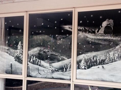 Tom Baker, snow window Window Snow Spray, Snow Window, Winter Window Display, Snow Spray, Window Christmas, Christmas Window Painting, Tom Baker, Winter Window, Christmas Chalkboard