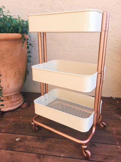 Receive great recommendations on "gold bar cart". They are available for you on our web site. Raskog Ikea, Ikea Raskog Cart, Raskog Cart, Ikea Cart, Rose Gold Room Decor, Rose Gold Rooms, Rose Gold Bedroom, Ikea Raskog, Gold Room Decor