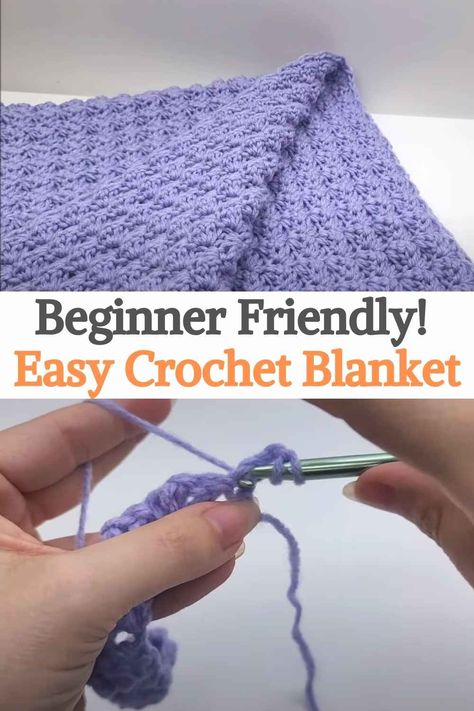 This beautiful crochet blanket is very easy to crochet and great for the beginner crocheter. It can be made in any size from an easy crochet baby blanket to an easy crochet king size blanket. is a quick and easy crochet project for beginners or advanced. In the video tutorial of the creator, Bago Day Crochet, she explains step by step how to make this beautiful project, it is very simple and quick to do, you just have to pay close attention. We could say that it can be done by... How To Crochet An Afghan For Beginners, Easy Crochet Blanket For Beginners Video, Simple Afghan Crochet Patterns, Easy Crochet Projects Beginner, Fast Easy Crochet Afghan Free Pattern, Done In A Day Crochet Blanket, Super Easy Beginner Crochet Patterns, Easy Crochet Blanket For Beginners Step By Step Simple, Fast Crochet Blanket Pattern Free