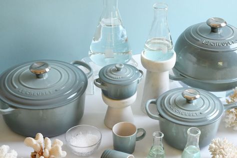 Sea Salt Le Creuset, Le Creuset Sea Salt Collection, Le Creuset Sea Salt, Le Creuset Colors Combinations, Le Creuset Aesthetic, Mini Le Creuset, Condo Goals, Loss Of Love, Le Creuset Kitchen