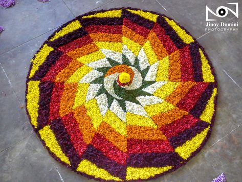 Onam pookalam Pookalam Design Onam For Competition, Pookkalam Designs, Onam 2024, Kathakali Face, Onam Pookalam Design, Foam Board Crafts, Onam Pookalam, 3d Rangoli, Pookalam Design