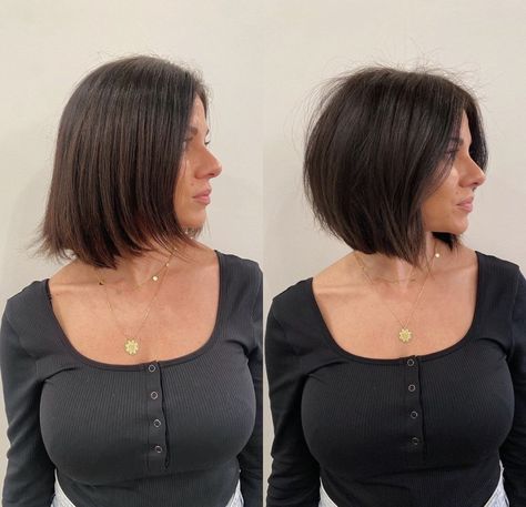 Kort Bob, Trendy Bob, Stacked Bob, Stacked Bob Haircut, Long To Short Hair, Chin Length Hair, Bob Haircut For Fine Hair, Bob Hairstyles For Fine Hair, Haircuts For Fine Hair