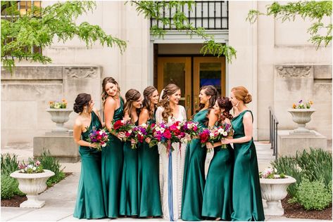 Color Combos 2023, Fuchsia Wedding Colors, Color Palette Romantic, Wedding Candle Decor, Flowers In Wedding, August Wedding Colors, Justin Alexander Dress, Emerald Bridesmaid, Dresses Hot Pink