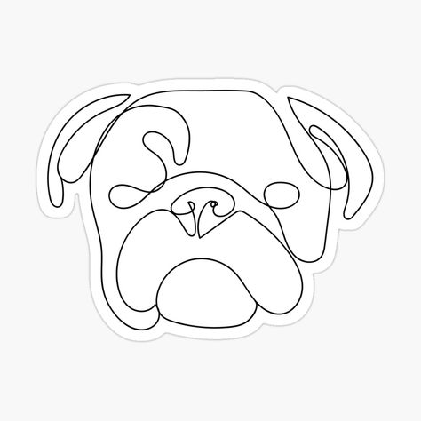 Get my art printed on awesome products. Support me at Redbubble #RBandME: https://www.redbubble.com/i/sticker/Fine-line-Bulldog-by-SofiaDelgado/161271806.EJUG5?asc=u English Bulldog Tattoo Outline, English Bulldog Tattoo, English Classic, Bulldog Tattoo, White Bucket Hat, Tattoo Outline, Fine Line, English Bulldog, Line Drawing