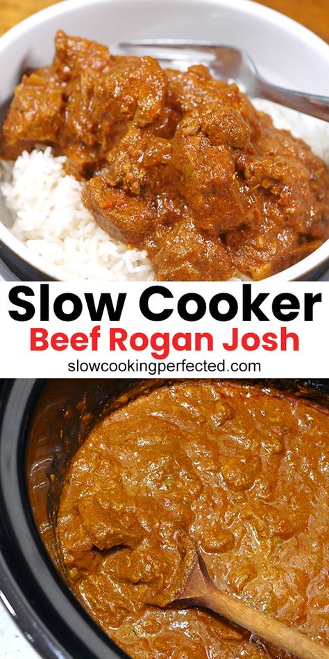 Slow Cooker Curry Recipes, Slow Cooker Beef Curry, Indian Beef Recipes, Slow Cooker Curry, Homemade Curry, Rogan Josh, Slow Cooked Beef, Slow Cooker Dinner, Curry Dishes