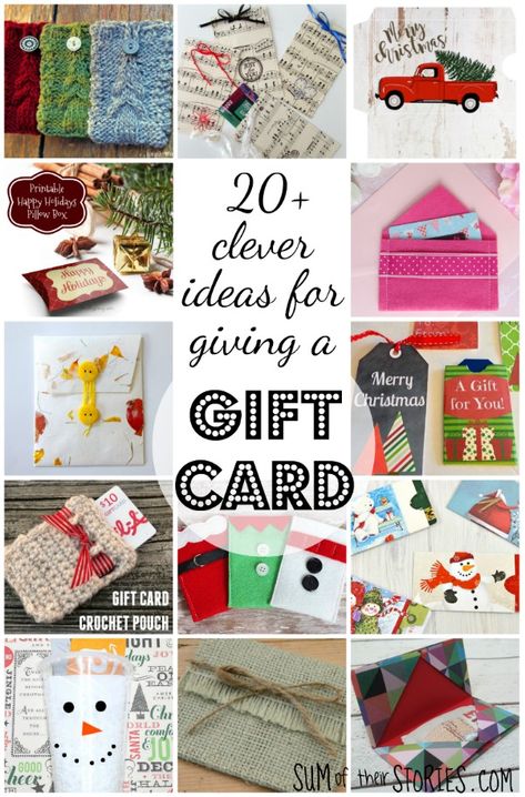 more than 20 clever ideas for giving a gift card #giftcardholder #giftcardcheer #easygiftsideas Creative Gift Card Packaging Christmas, Coworker Christmas Gift Card Ideas, Diy Giftcards Ideas Christmas, Gift Card With Candy, Envelope For Gift Card, Presenting Gift Cards Cute Ideas, Cute Way To Gift Gift Cards, How To Gift Multiple Gift Cards, Gift Cards For Christmas Gifts