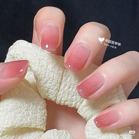 Natural Nail Designs, Asian Nails, Blush Nails, Pretty Gel Nails, Jelly Nails, Kawaii Nails, Beauty Nail, Dream Nails, Short Acrylic Nails