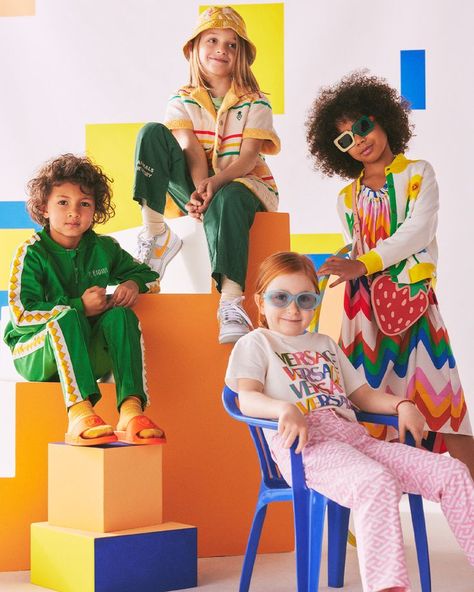 Mini Rodini Stella McCartney Versace The Animals Observatory Nike Burberry Mytheresa ⁠ Kids Product Photoshoot, Kidswear Photoshoot, Back To School Photoshoot, Baby Layouts, Spring Kids, Kids Clothing Brands, Wellness Trends, Summer 22, Spring Summer 2022