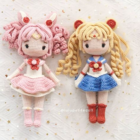 All Posts • Instagram Crochet Sailor Moon, Sailor Moon Amigurumi, Kawaii Amigurumi, Easy Crochet Animals, Crochet Disney, Sailor Chibi Moon, Chibi Moon, Moon Pattern, Crochet Design Pattern