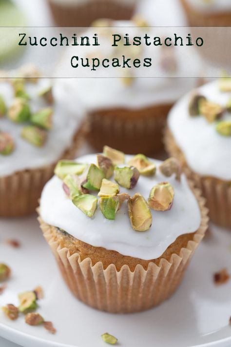 These zucchini pistachio cupcakes are an irresistible spiced dessert, topped with zingy lime icing and crunchy pistachios. You'll forget you're even eating your veggies! via @cmpollak1 Lime Icing, Muffin Ideas, Zucchini Desserts, Pistachio Cupcakes, Pistachio Muffins, Cake Mix Cupcakes, Dessert Waffles, Appetizer Ideas, Sweet Cupcakes