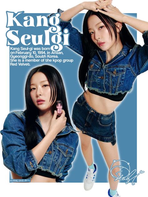 🚨Personal use only, do not repost Kang Seulgi redvelvet #kpop #poster #desing #seulgi #redvelvet Collage Poster Design Layout, Blue Magazine Cover, Kpop Magazine Cover, Fashion Poster Design Graphics, Seulgi Poster, Kpop Poster Design, Magazine Poses, Magazine Cover Ideas, Magazine Design Cover