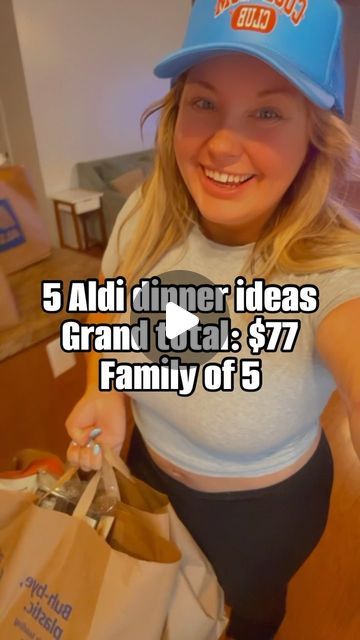 Taylor Moore on Instagram: "Couldn’t believe my grand total was only $77 🤯 We love Aldi!!! 🙌🏼 Which meal do you want to try?!   #aldihaul #affordablegroceries #dinnerrecipes #easydinnerideas #budgetgroceries #aldi #groceryhaul #budgetmom #aldidinners #dinnerldeas #healthyrecipes #healthylifestyle" High Protein Aldi Meals, Aldi Crockpot Meals, Cheap Aldi Meals, Healthy Aldi Meals, Meals From Aldi Dinners, Aldi Must Haves, Aldi Meal Prep, Aldi Recipes Dinners, Aldi Dinner Recipes