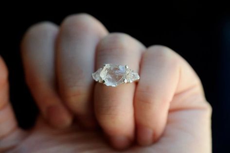 Alternative Engagement Ring Raw Diamond Engagement Ring rustic | Etsy Boho Wedding Bands, Engagement Ring Raw, Rough Diamond Engagement Ring, Uncut Diamond Ring, Fantasy Ring, Raw Diamond Engagement Rings, Alternative Engagement Ring, Rustic Rings, Wedding Promises