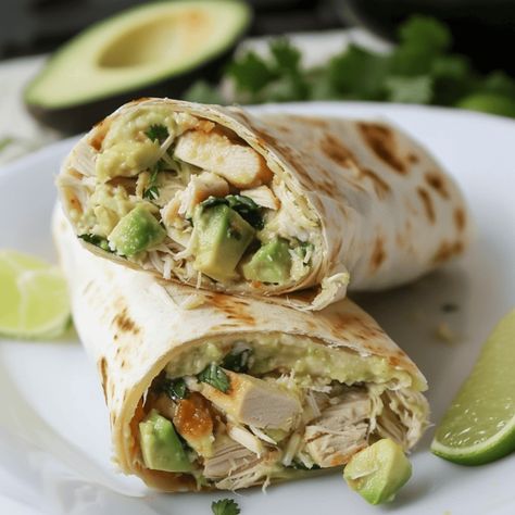 Looking for a quick, delicious meal that combines the rich flavors of Mexican cuisine with the creamy goodness of avocado? Try making Chicken Avocado Burritos! This recipe is perfect for ... Read more Chicken Wrap With Avocado, Avocado Meal Ideas, Avocado Chicken Wrap, Dinner With Avocado, Avocado Chicken Sandwich, Chicken Avocado Burrito, Chicken Avacado, Healthy Burrito, Avocado Burrito