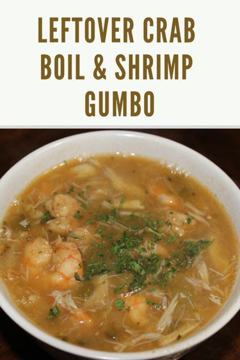 Crab Gumbo Recipe Easy, Leftover Crab Boil Recipes, Crab Leftover Recipes, Leftover Crab Recipes, Leftover Shrimp Boil Recipes, Leftover Crab Meat Recipe, Leftover Crab Meat, Leftover Shrimp Recipes, Crab Gumbo Recipe